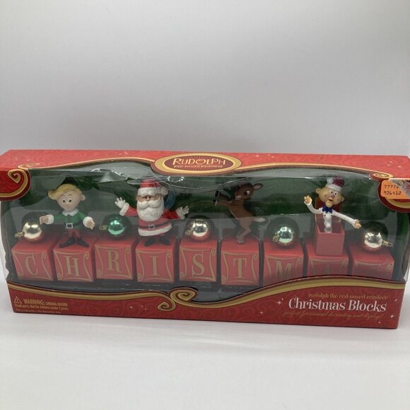 Rudolph the Red-Nosed Reindeer Christmas Blocks Santa Hermey 2010 - Picture 1 of 8